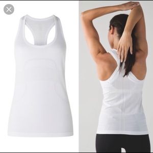 White Lululemon Swiftly Tech Racerback Tank Top